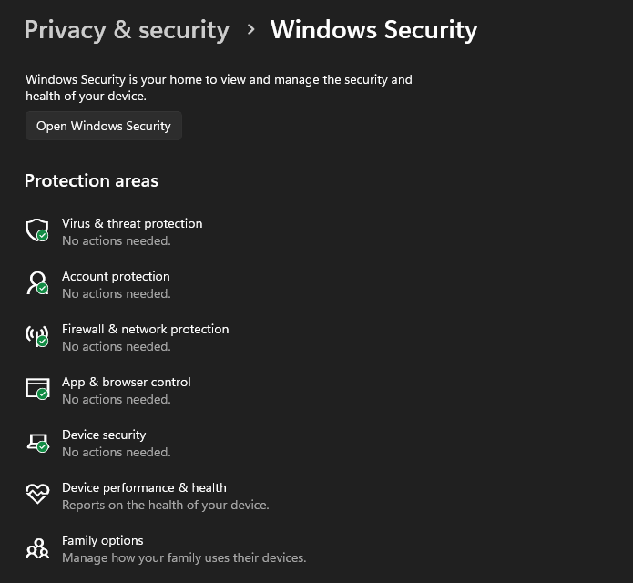 Windows设置界面